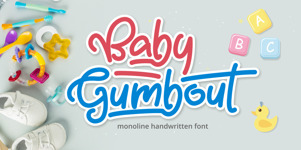Baby Gumbout Font – font premium cover