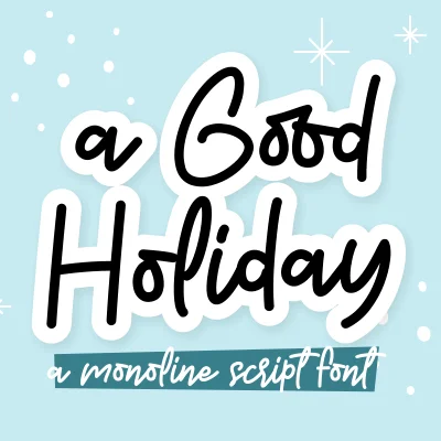 A Good Holiday Font – Font Premium